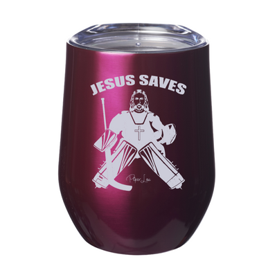 Jesus Saves 12oz Stemless Wine Cup