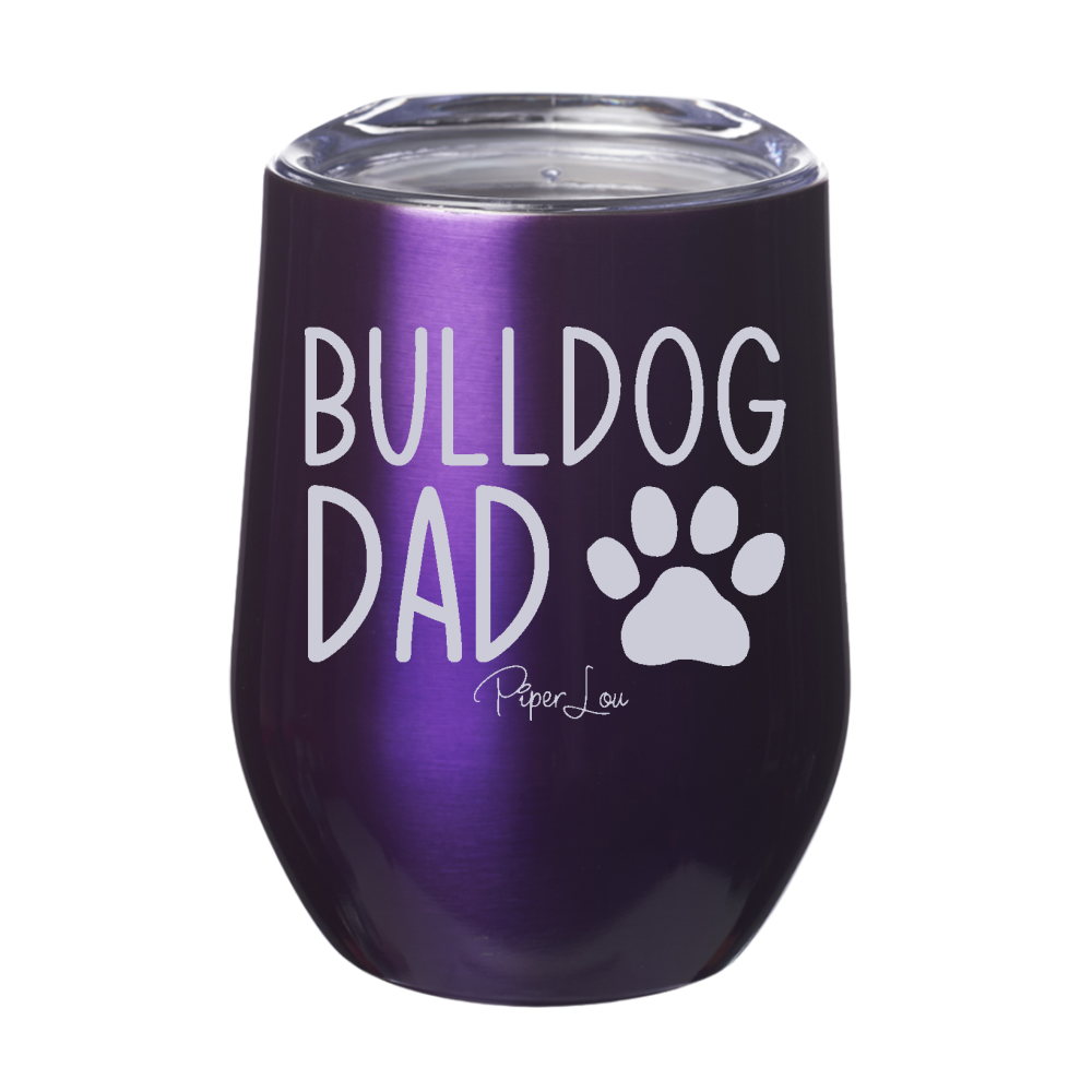 Bulldog Dad Laser Etched Tumbler