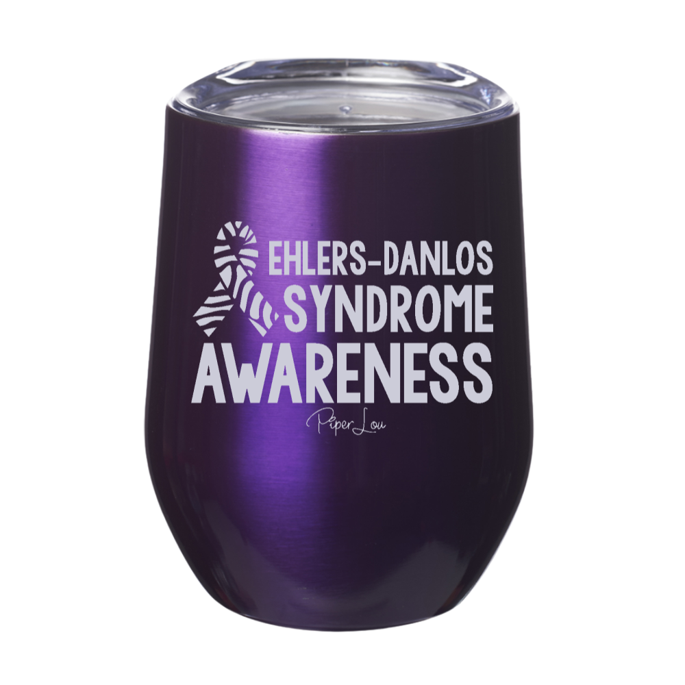 Ehlers Danlos Syndrome Awareness 12oz Stemless Wine Cup