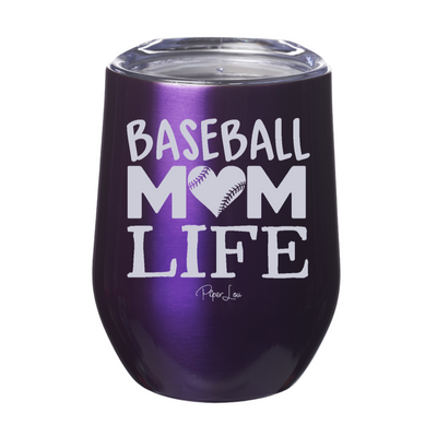 Baseball Mom Life 12oz Stemless Wine Cup