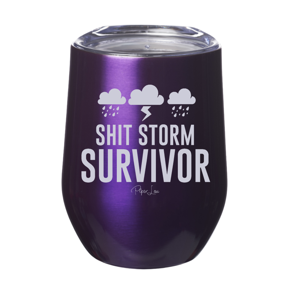 Shit Storm Survivor Laser Etched Tumbler