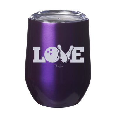 Bowling Love 12oz Stemless Wine Cup