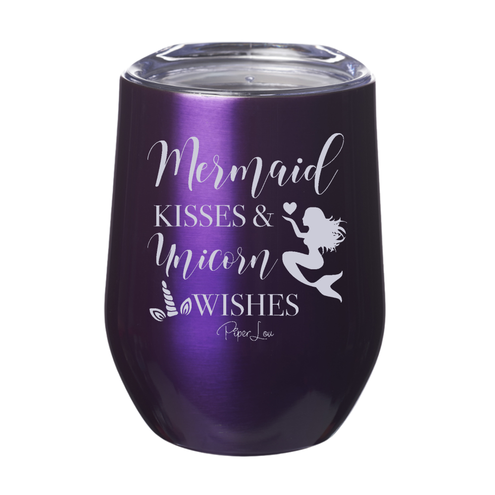 Mermaid Kisses And Unicorn Wishes Laser Etched Tumbler