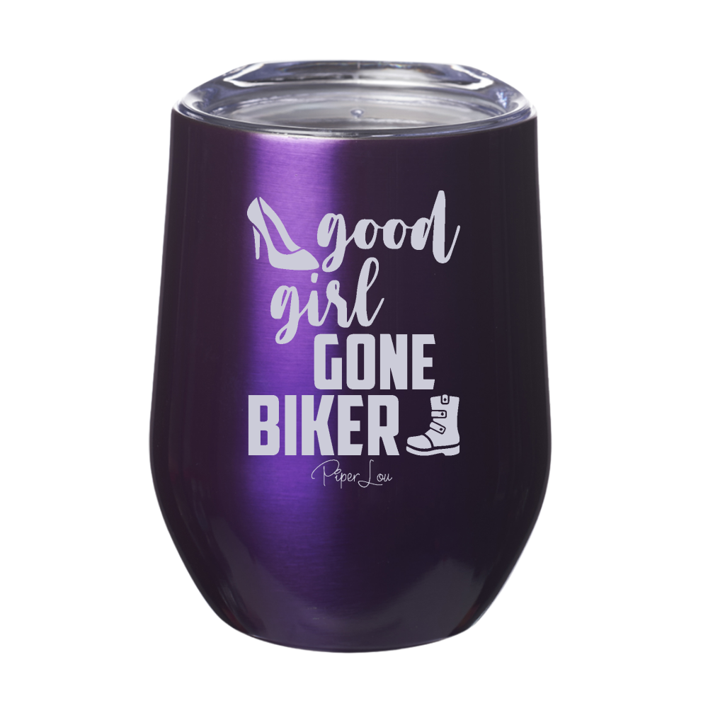 Good Girl Gone Biker Laser Etched Tumbler