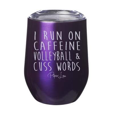 I Run On Volleyball Laser Etched Tumbler