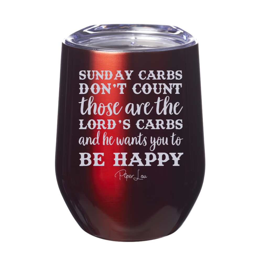 Sunday Carbs Don't Count 12oz Stemless Wine Cup