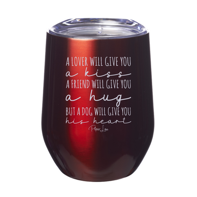 A Lover A Friend A Dog Laser Etched Tumbler