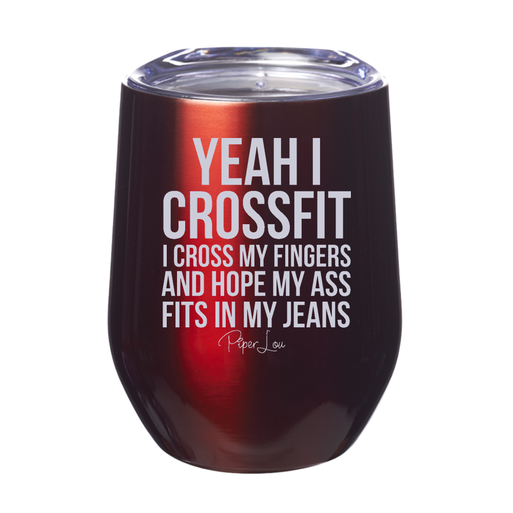 Yeah I Crossfit 12oz Stemless Wine Cup