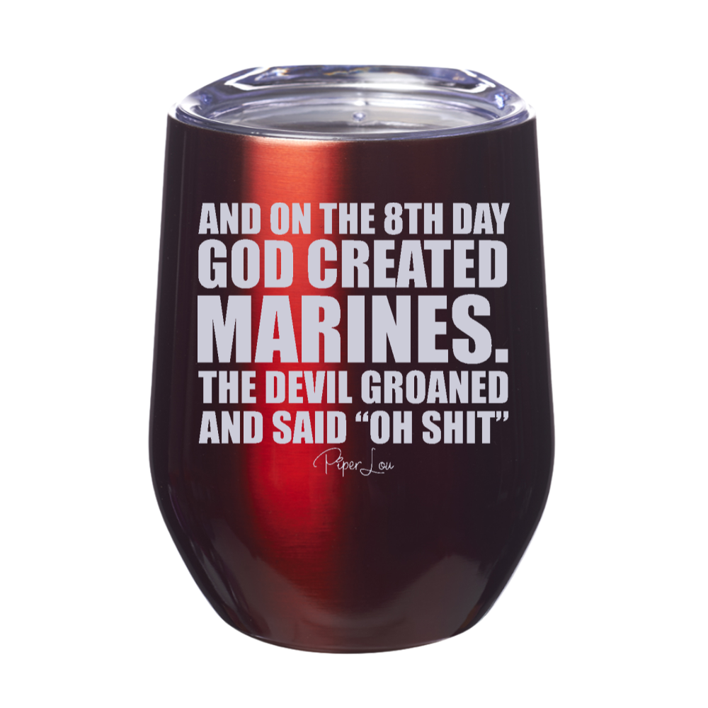 God Created Marines Laser Etched Tumbler