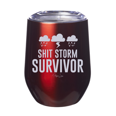 Shit Storm Survivor Laser Etched Tumbler