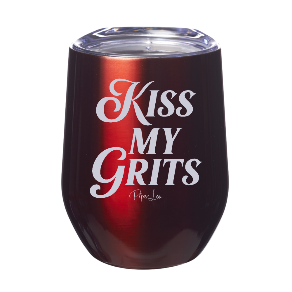 Kiss My Grits 12oz Stemless Wine Cup