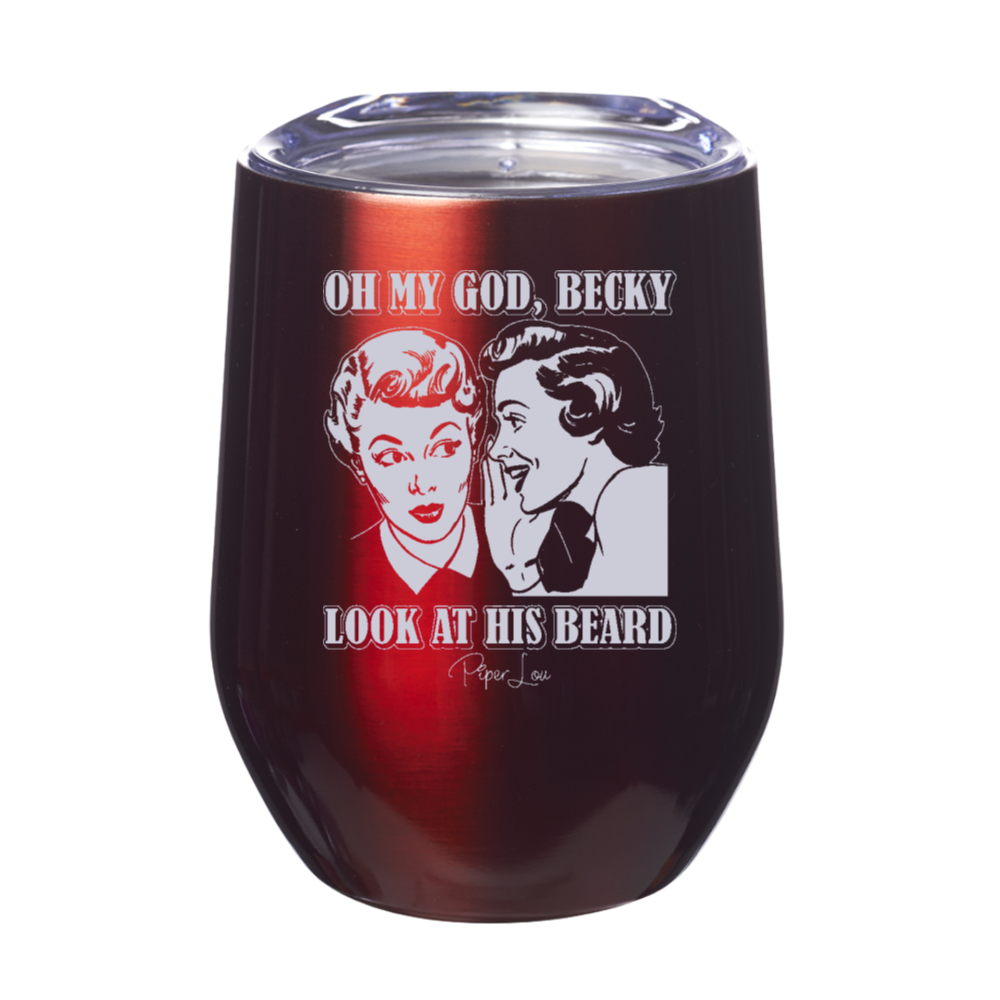 Look At His Beard 12oz Stemless Wine Cup
