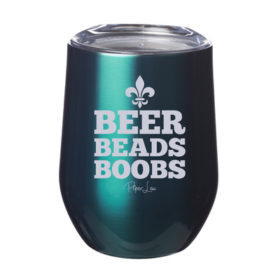 Beer Beads Boobs 12oz Stemless Wine Cup
