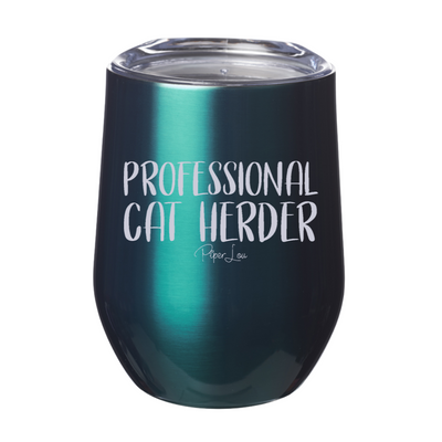 Professional Cat Herder 12oz Stemless Wine Cup