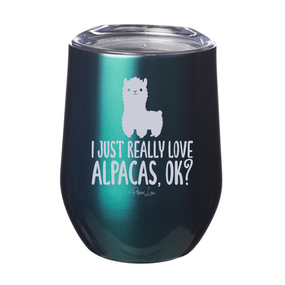 I Just Really Love Alpacas 12oz Stemless Wine Cup