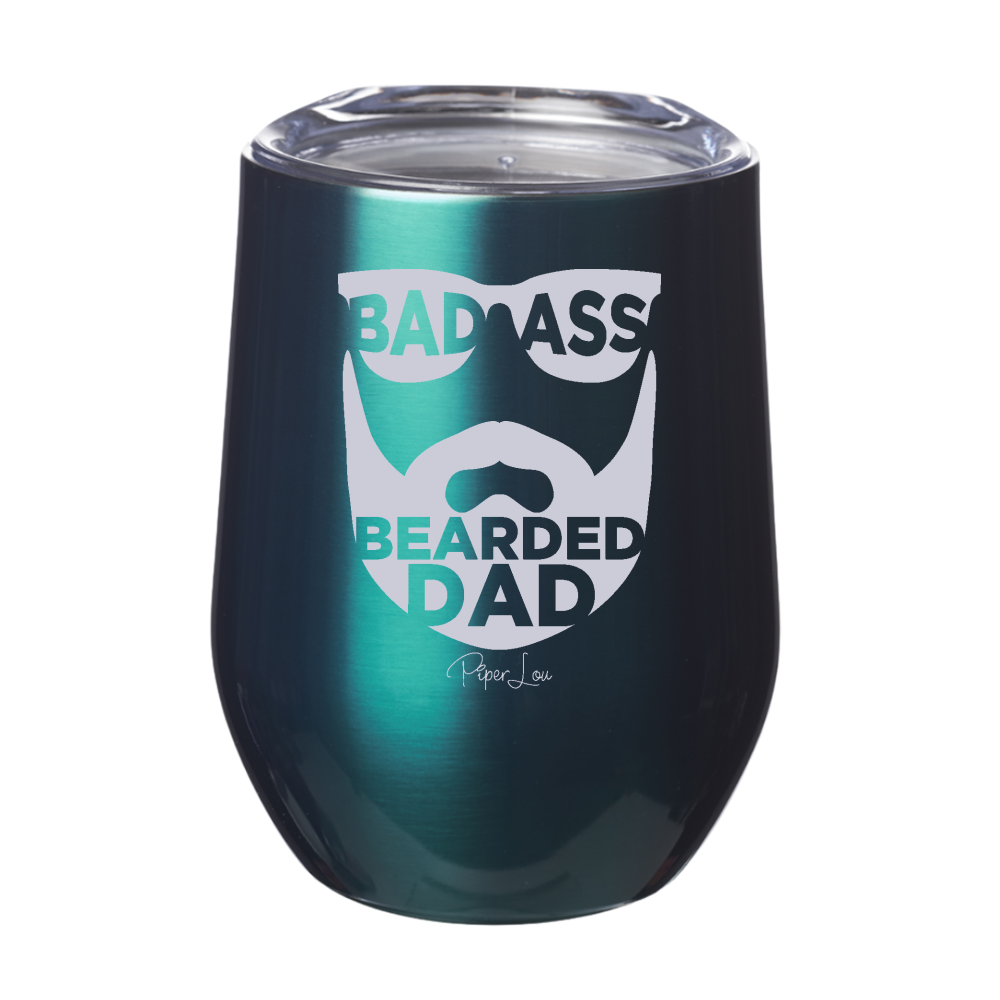 Badass Bearded Dad 12oz Stemless Wine Cup