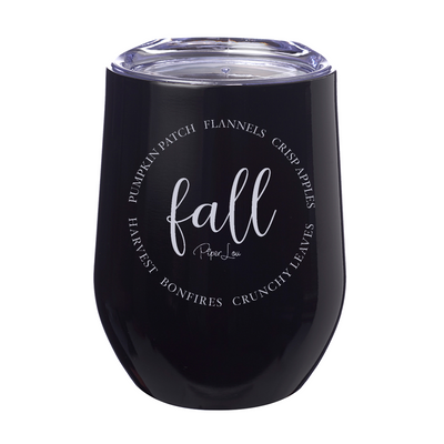 Fall Pumpkin Patch Flannels 12oz Stemless Wine Cup