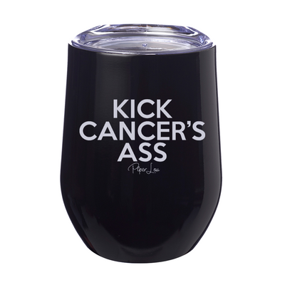 Kick Cancer's Ass 12oz Stemless Wine Cup