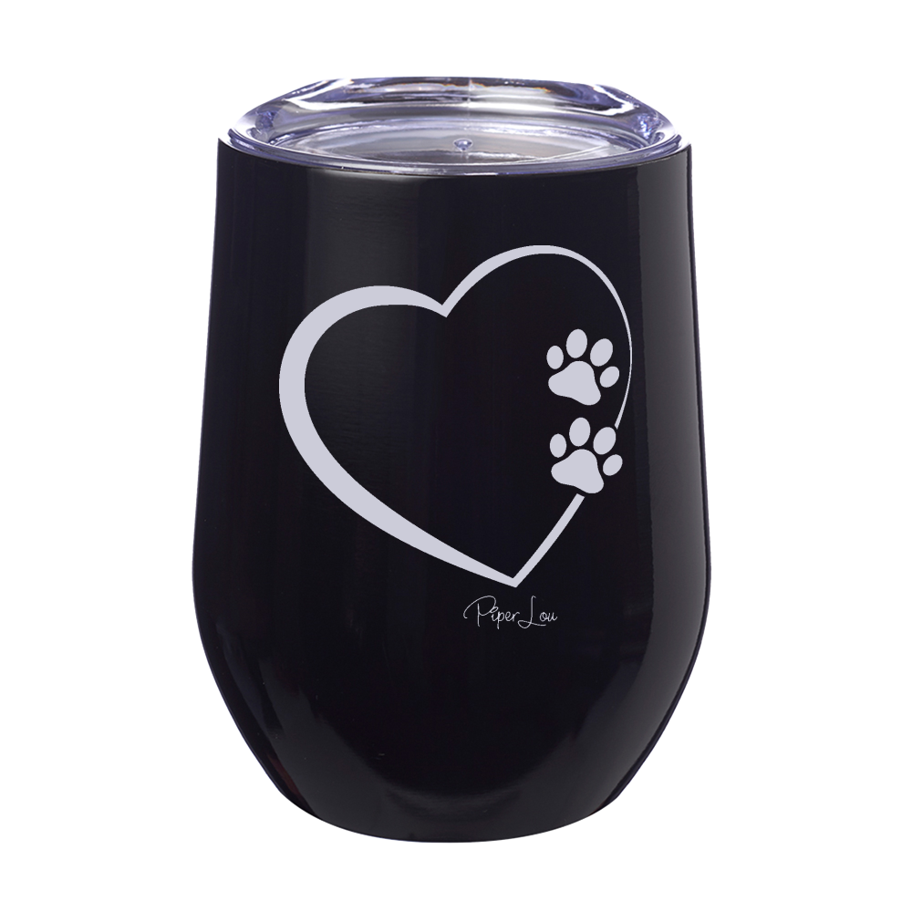 Paw Heart 12oz Stemless Wine Cup