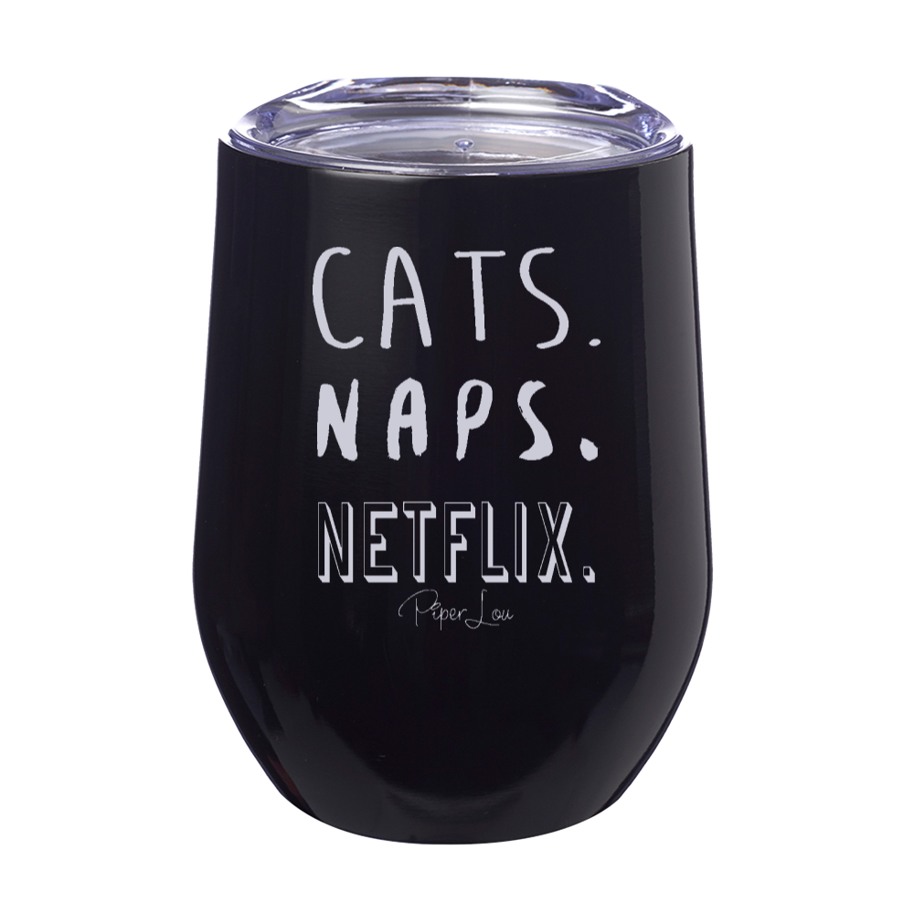 Cats Naps Netflix Laser Etched Tumbler