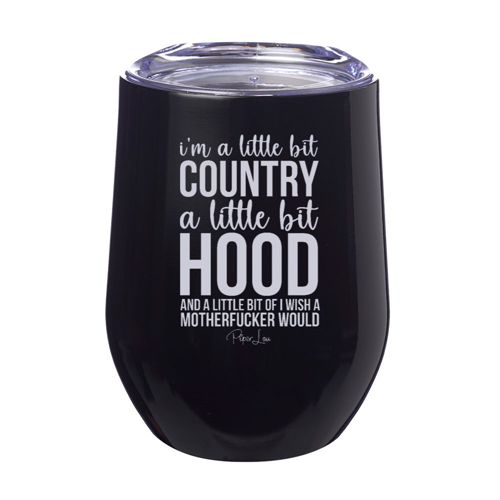 A Little Bit Of I Wish A Motherfucker Would Laser Etched Tumbler