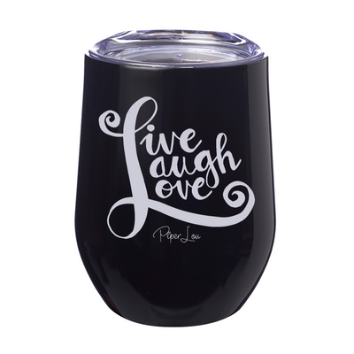Live Laugh Love 12oz Stemless Wine Cup