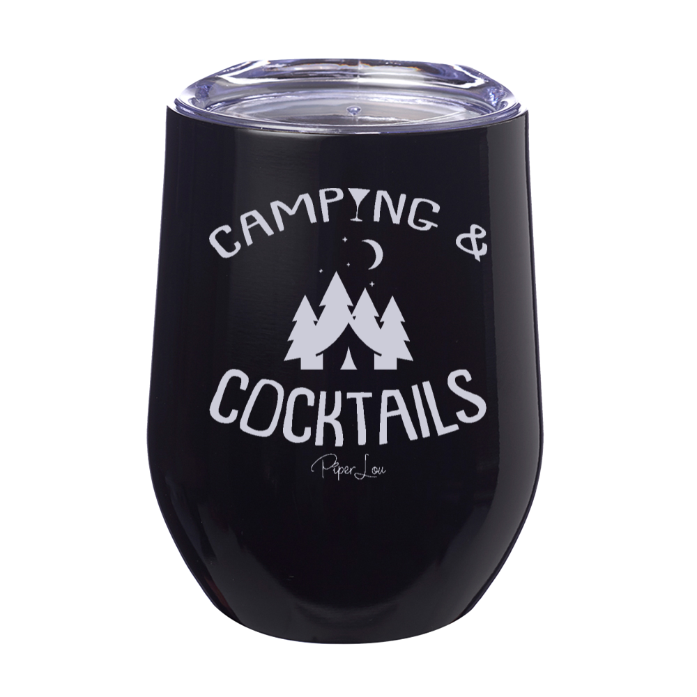 Camping And Cocktails Laser Etched Tumbler