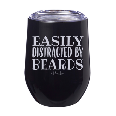 Easily Distracted By Beards Laser Etched Tumbler
