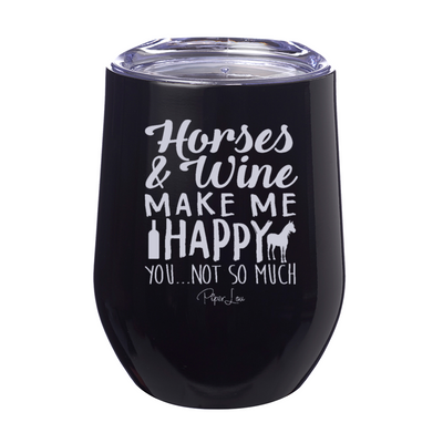 Horses And Wine Laser Etched Tumbler