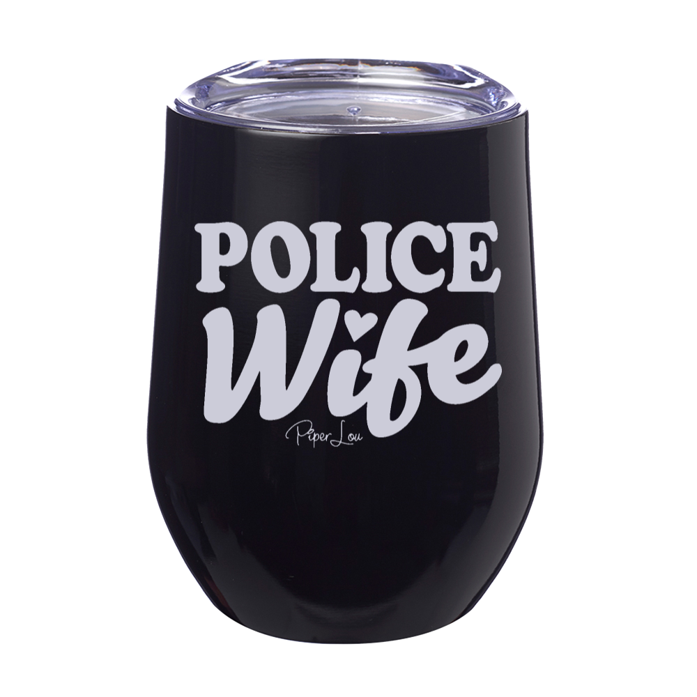 Police Wife 12oz Stemless Wine Cup