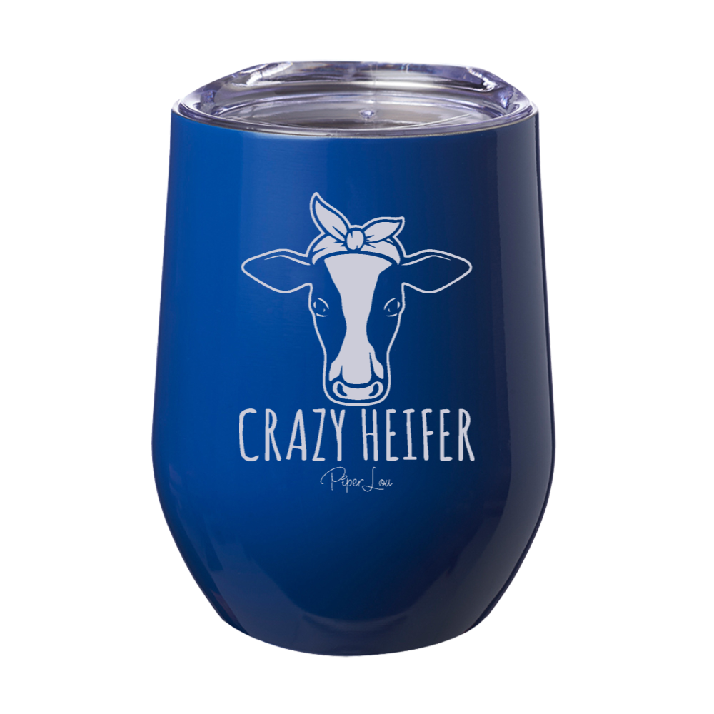 Crazy Heifer 12oz Stemless Wine Cup