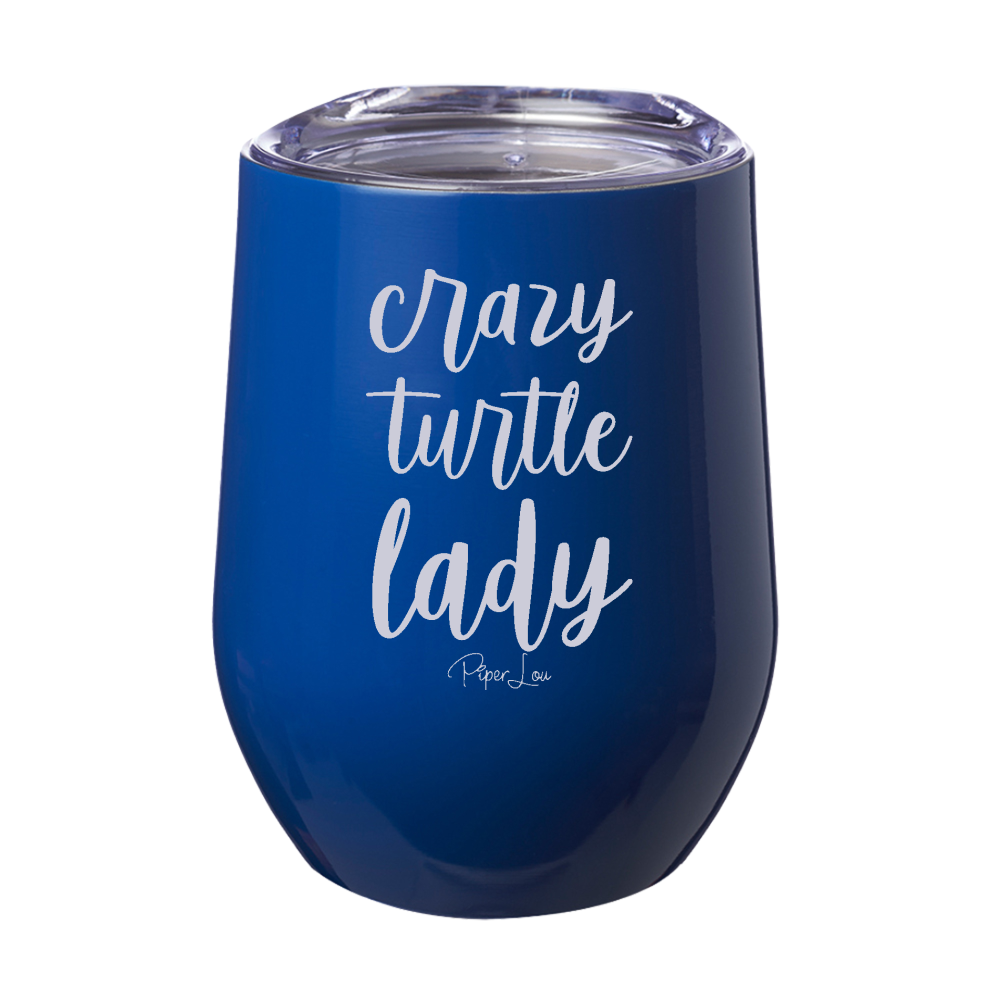 Crazy Turtle Lady 12oz Stemless Wine Cup