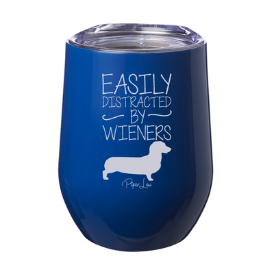 Easily Distracted By Wieners 12oz Stemless Wine Cup