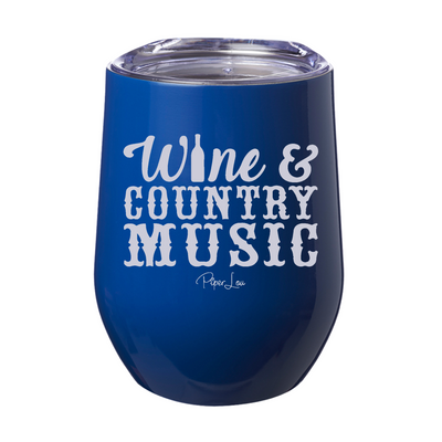 Wine and Country Music 12oz Stemless Wine Cup