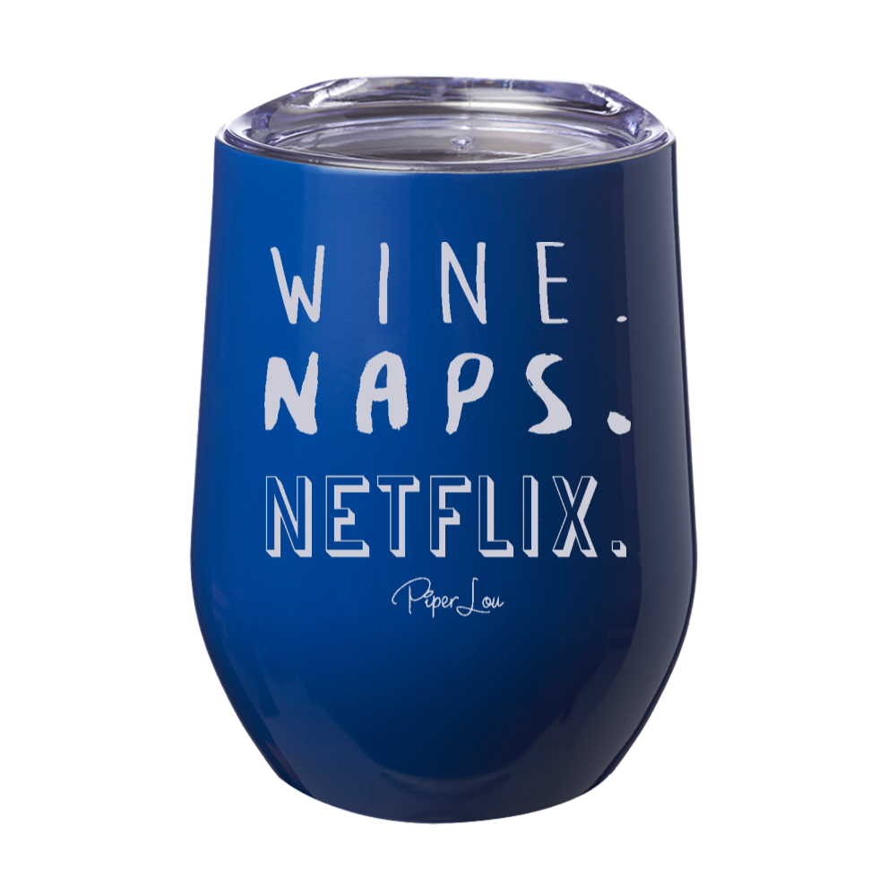 Wine Naps Netflix 12oz Stemless Wine Cup