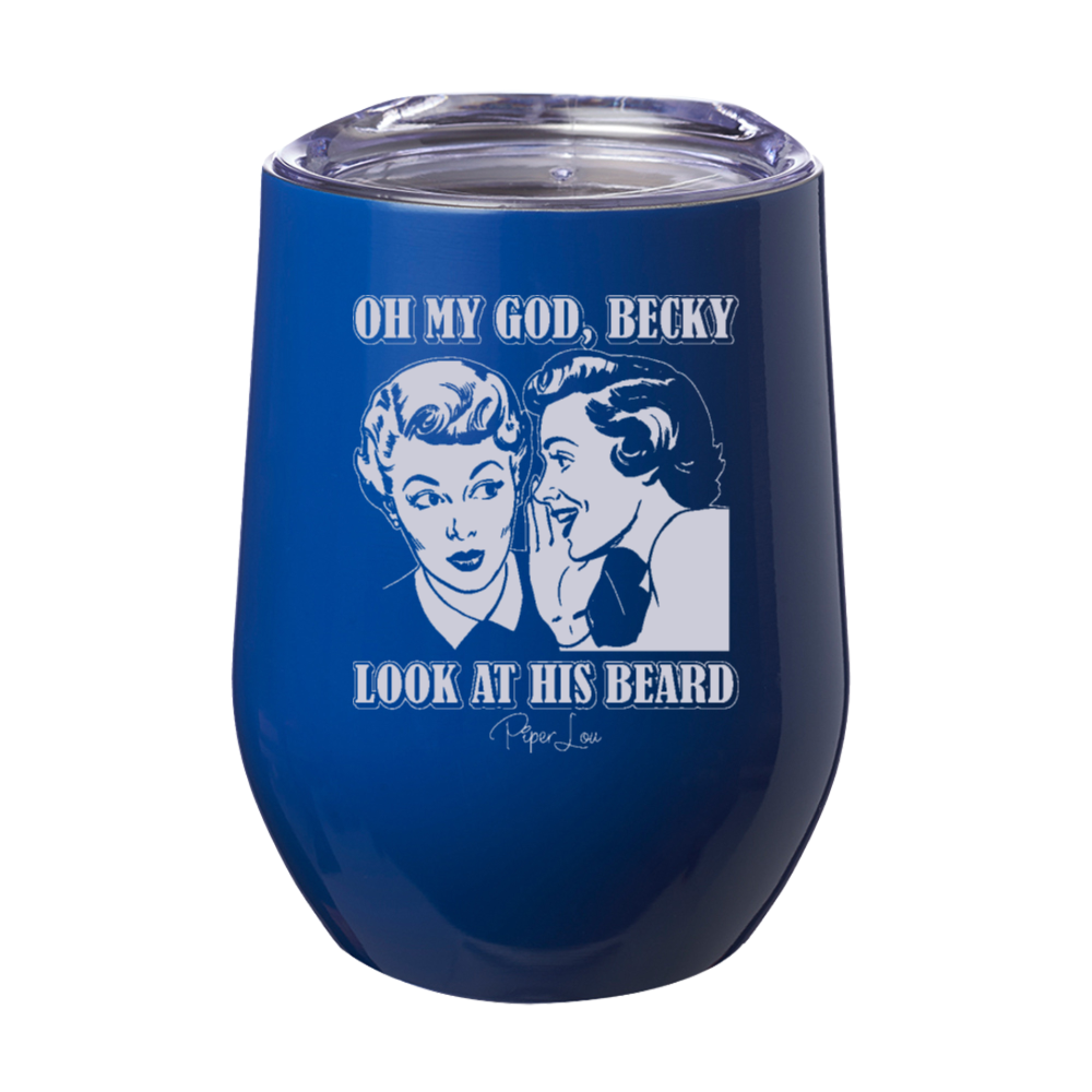 Look At His Beard 12oz Stemless Wine Cup