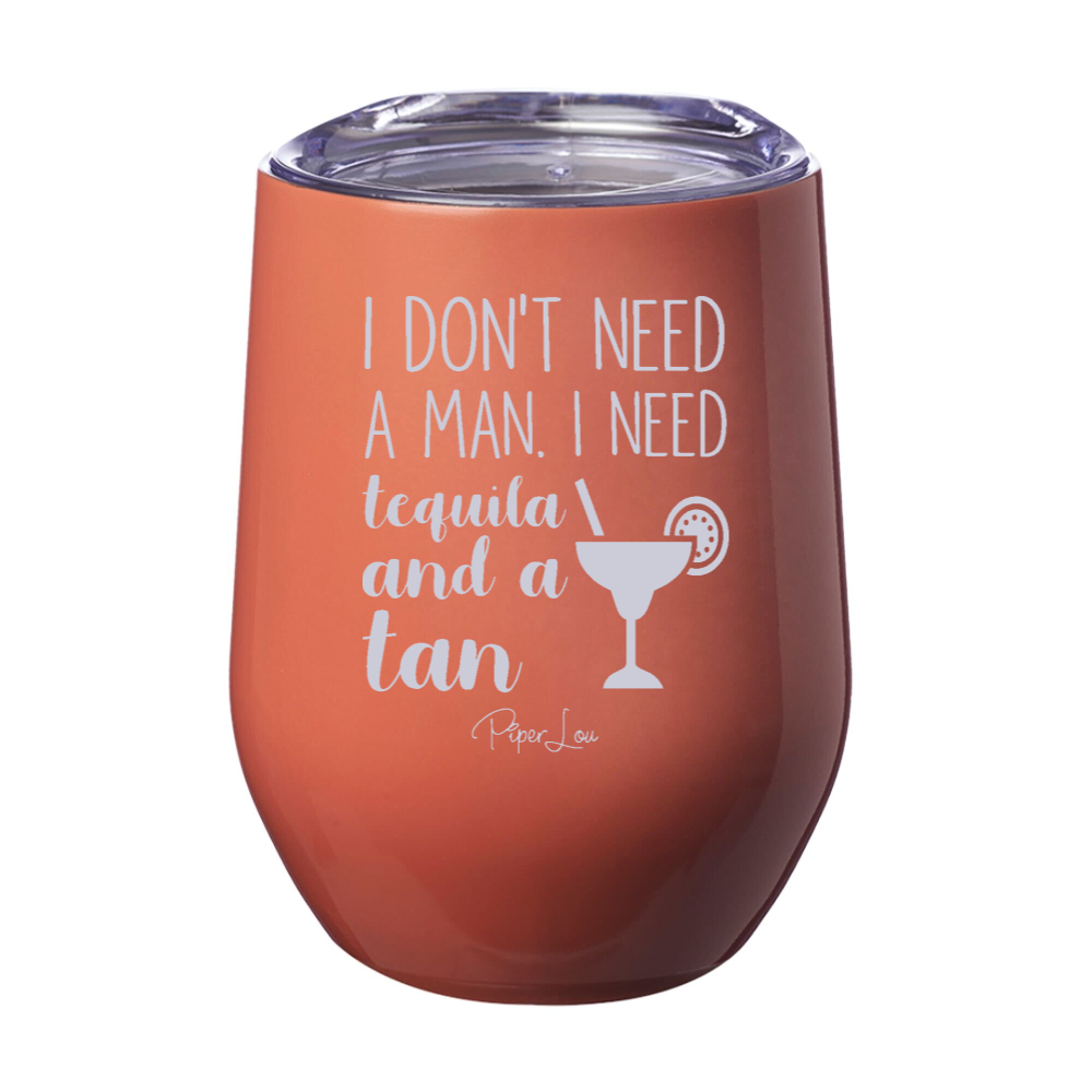 Tequila And A Tan 12oz Stemless Wine Cup