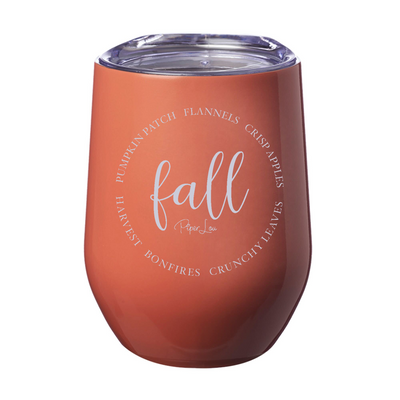 Fall Pumpkin Patch Flannels 12oz Stemless Wine Cup