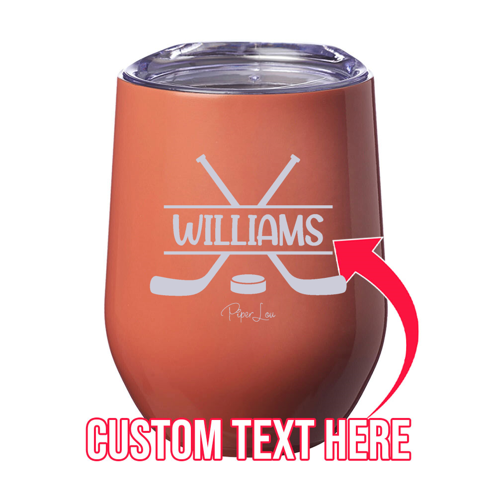 (CUSTOM) Name Hockey 12oz Stemless Wine Cup