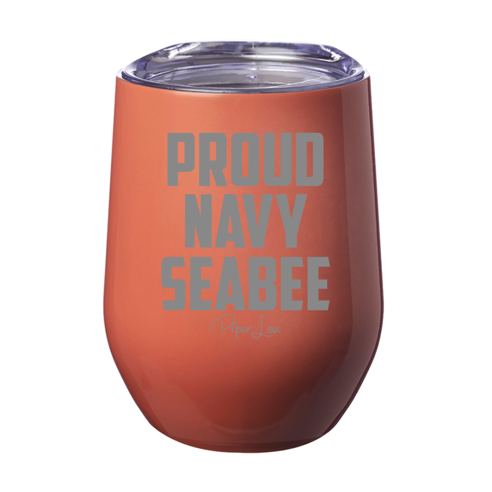 Proud Navy Seabee Laser Etched Tumbler