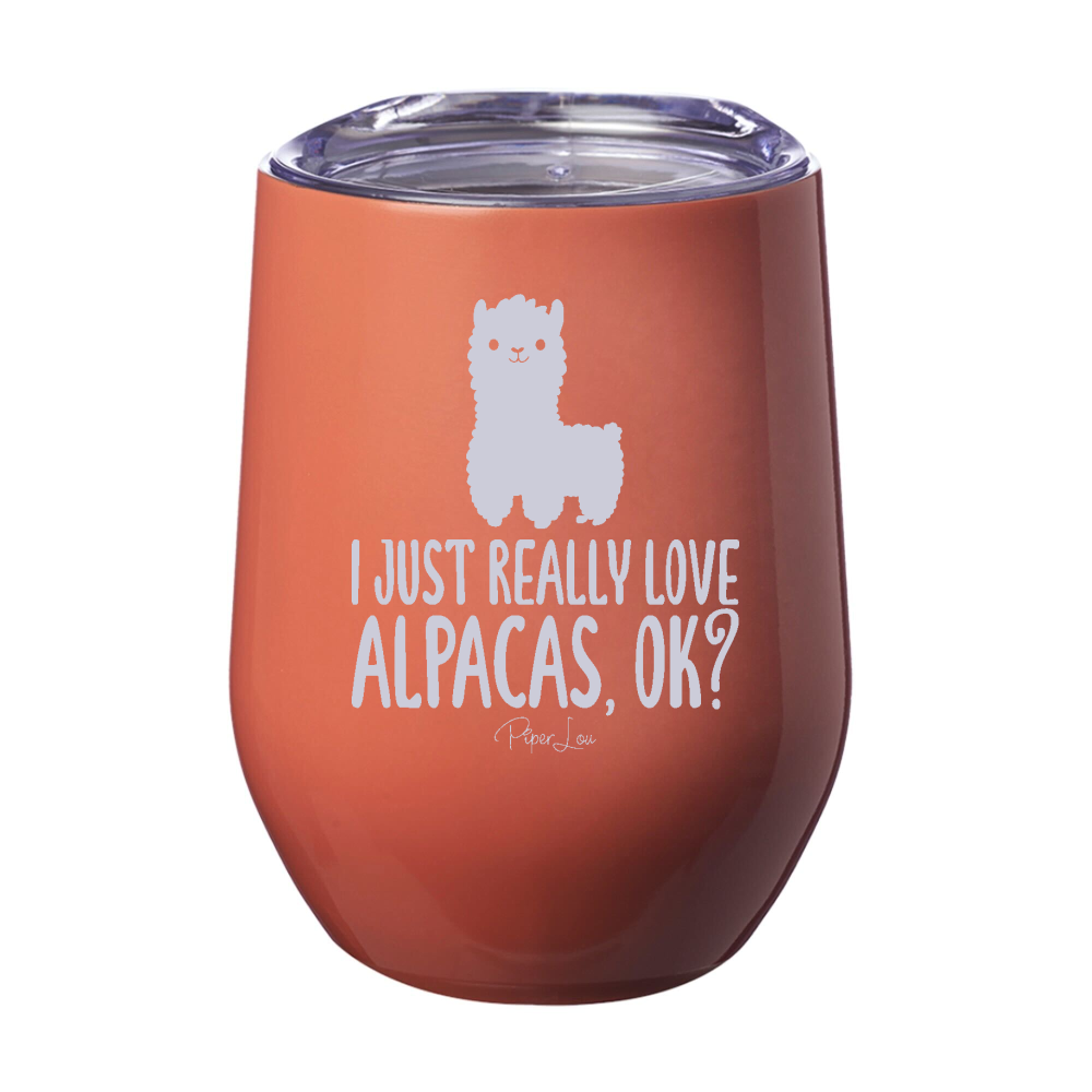 I Just Really Love Alpacas 12oz Stemless Wine Cup