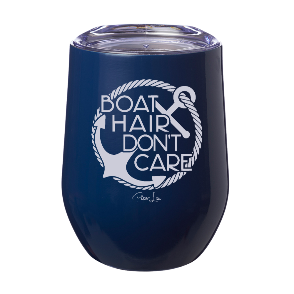 Boat Hair Don't Care 12oz Stemless Wine Cup