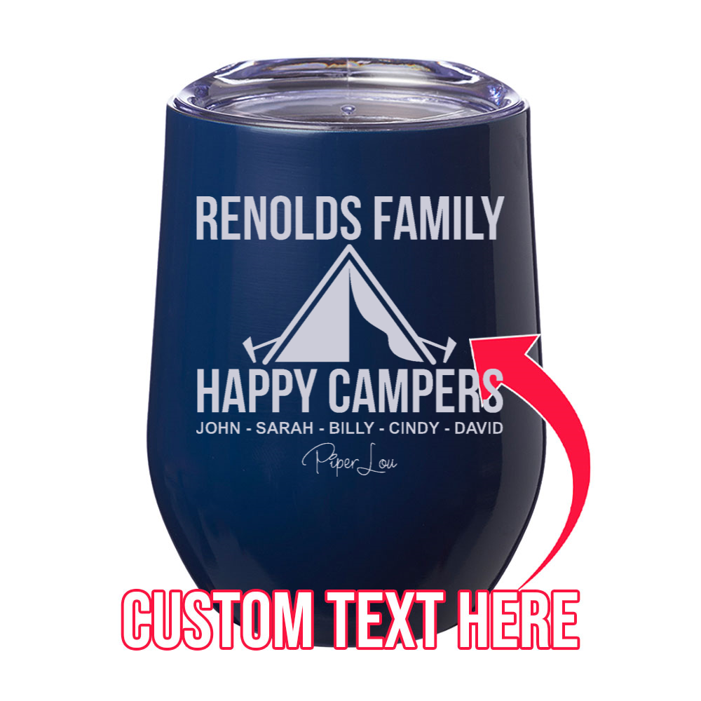 Family Of Happy Campers (CUSTOM) Laser Etched Tumbler