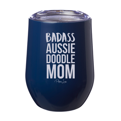 Badass Aussie Doodle Mom 12oz Stemless Wine Cup