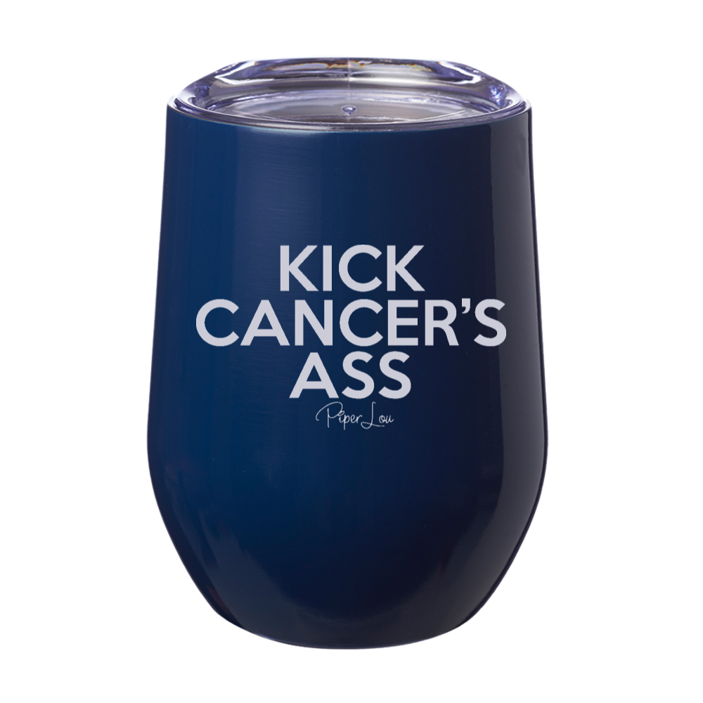 Kick Cancer's Ass 12oz Stemless Wine Cup