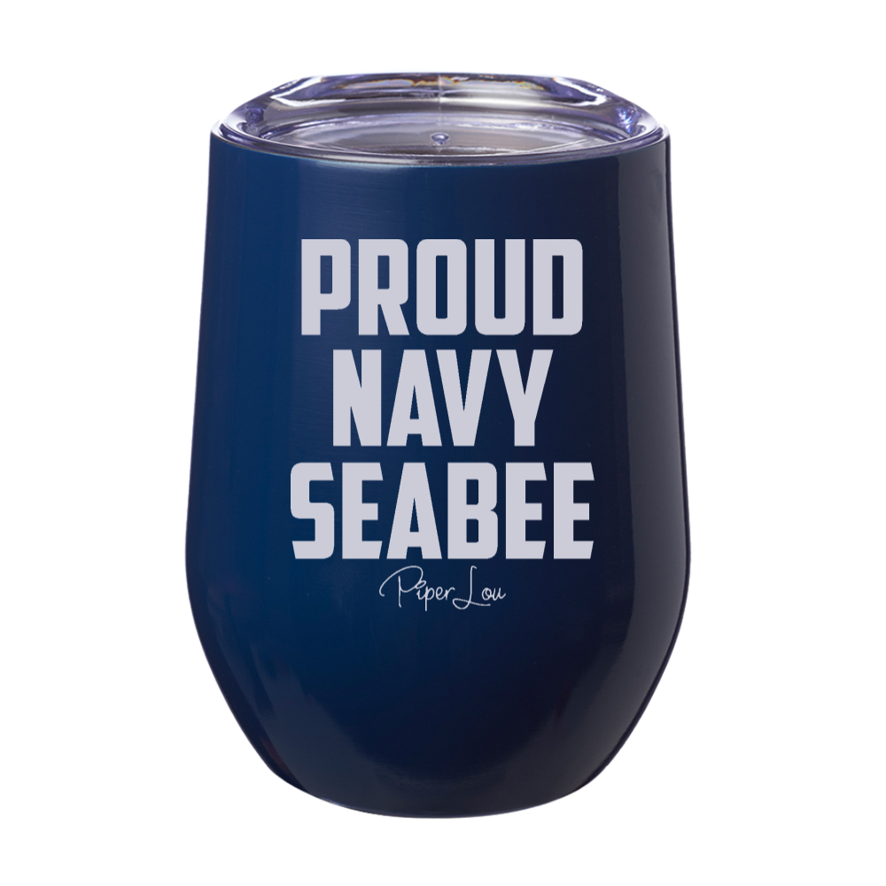 Proud Navy Seabee Laser Etched Tumbler