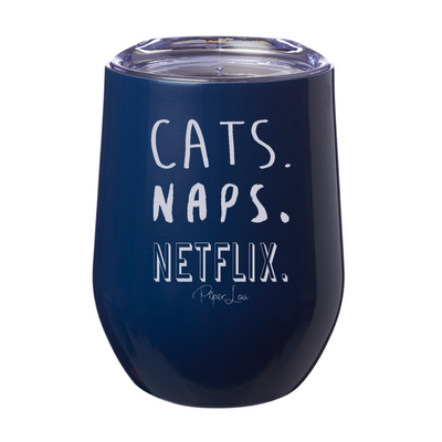 Cats Naps Netflix Laser Etched Tumbler