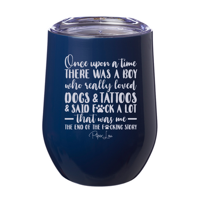 A Boy Who Loved Dogs And Tattoos Laser Etched Tumbler