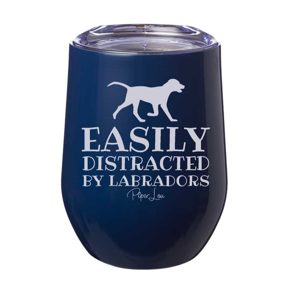 Easily Distracted By Labradors Laser Etched Tumbler