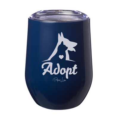 Adopt Cat Dog 12oz Stemless Wine Cup